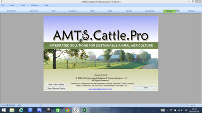 「AMTS.Cattle.Pro」の画面